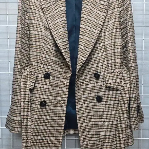 [BUNJANG] Egoist Women's Belted Check Jacket / 에고이스트 여성용 허리벨트 춘추 자켓