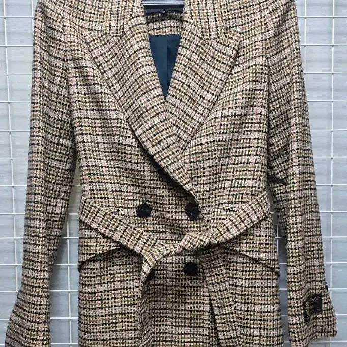 [BUNJANG] Egoist Women's Belted Check Jacket / 에고이스트 여성용 허리벨트 춘추 자켓