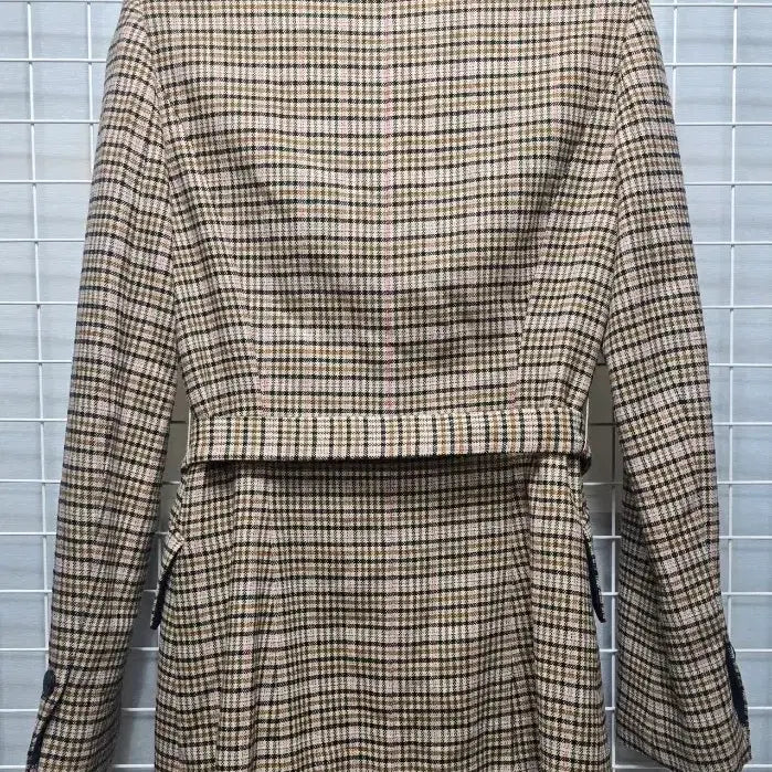[BUNJANG] Egoist Women's Belted Check Jacket / 에고이스트 여성용 허리벨트 춘추 자켓