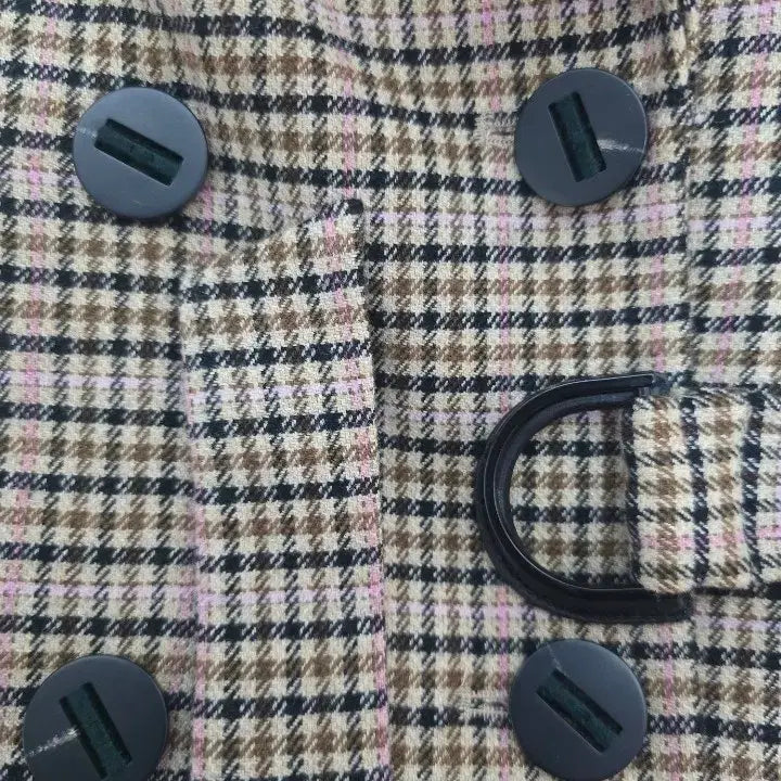 [BUNJANG] Egoist Women's Belted Check Jacket / 에고이스트 여성용 허리벨트 춘추 자켓