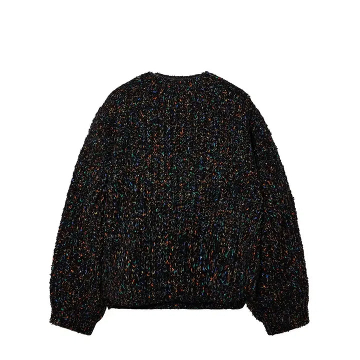 [BUNJANG] Number Project N 213 Chunky Knit Cardigan / 넘버 프로젝트 N 213- 멀티 컬러 청키니트 가디건 (블랙 +멀티컬러)