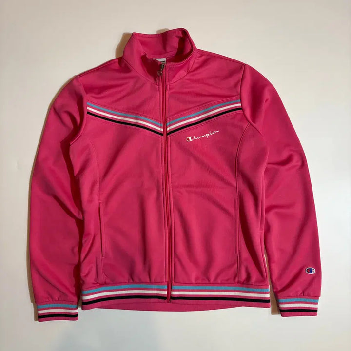 [BUNJANG] Champion Pink Track Jersey Zip-Up Jacket / 챔피온 핑크 트랙 져지 집업 자켓