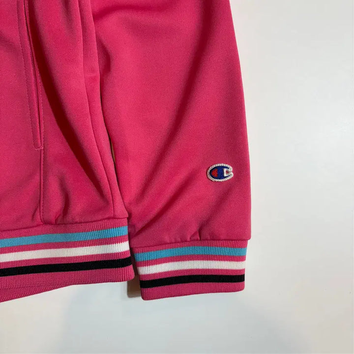 [BUNJANG] Champion Pink Track Jersey Zip-Up Jacket / 챔피온 핑크 트랙 져지 집업 자켓
