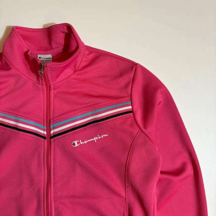 [BUNJANG] Champion Pink Track Jersey Zip-Up Jacket / 챔피온 핑크 트랙 져지 집업 자켓