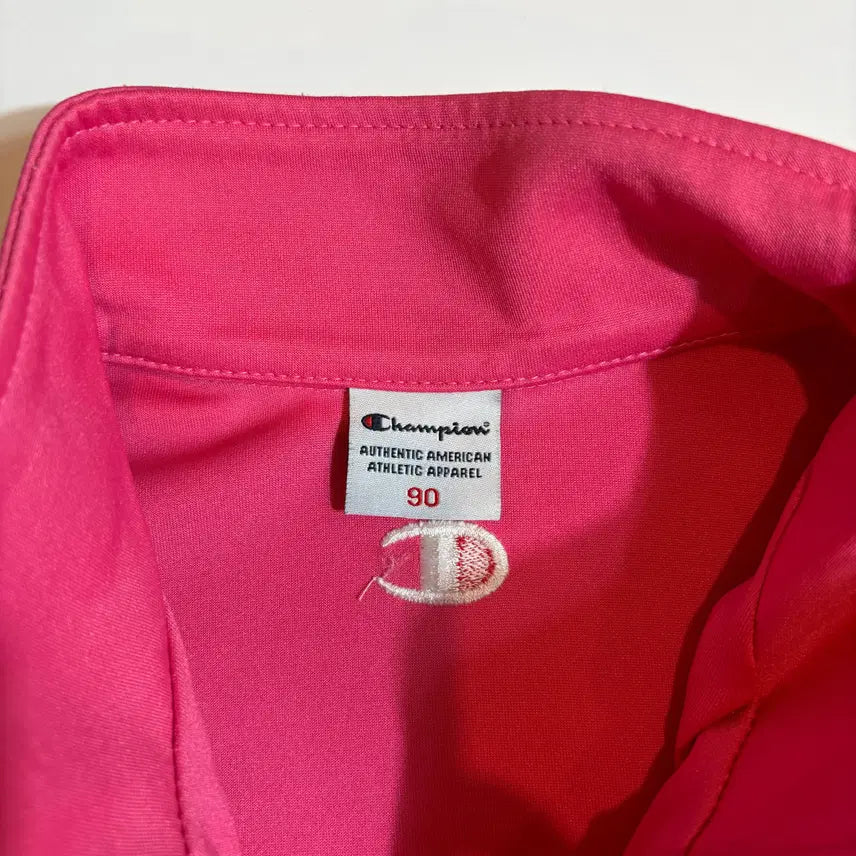 [BUNJANG] Champion Pink Track Jersey Zip-Up Jacket / 챔피온 핑크 트랙 져지 집업 자켓