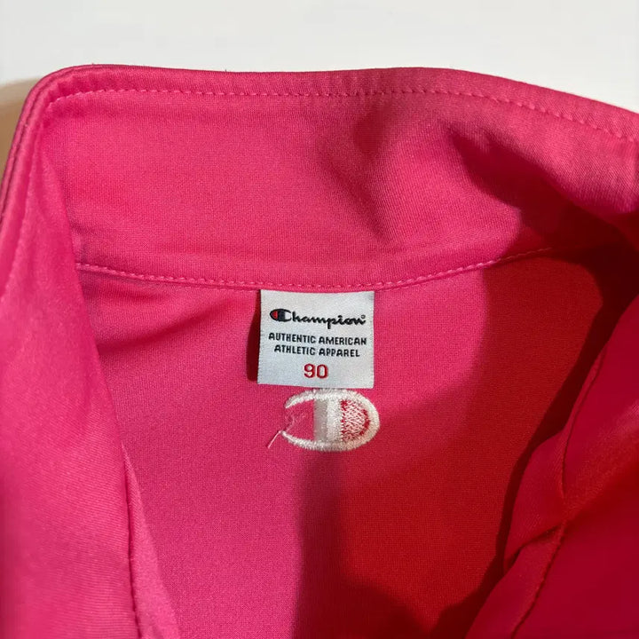 [BUNJANG] Champion Pink Track Jersey Zip-Up Jacket / 챔피온 핑크 트랙 져지 집업 자켓