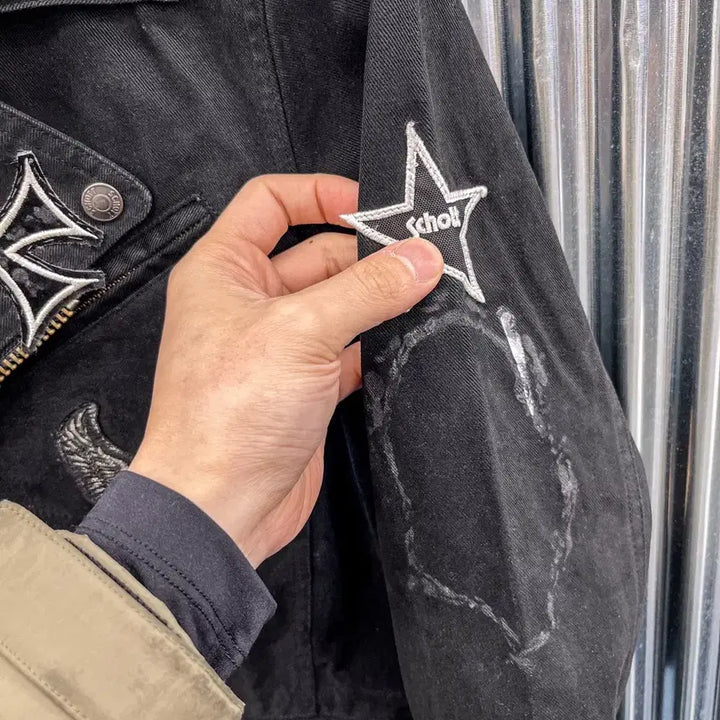 [BUNJANG] SCHOTT X JACK ROSE Rider Jacket (Size S) / 쇼트 SCHOTT X 잭로즈 라이더 자켓 (국내 S) AF215