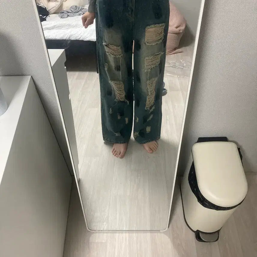 [BUNJANG] Washed Denim Pants / 워싱 데님 팬츠