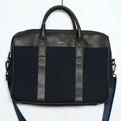 [BUNJANG] Hazzys Briefcase Navy Brown Document Bag / 헤지스 브리프케이스 ( 진네이비 진브라운 서류가방