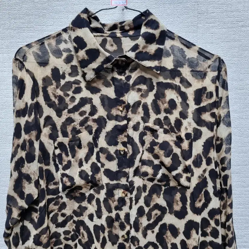 [SOLD OUT] 라239 레오파드 롱 셔츠 블라우스