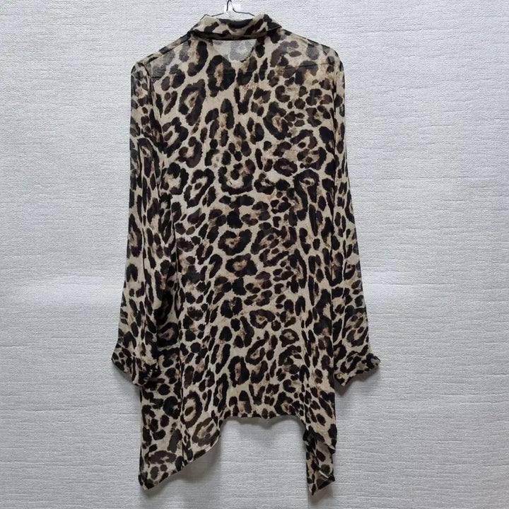 [SOLD OUT] 라239 레오파드 롱 셔츠 블라우스