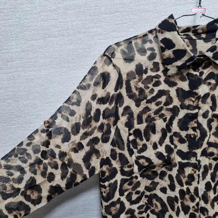 [SOLD OUT] 라239 레오파드 롱 셔츠 블라우스
