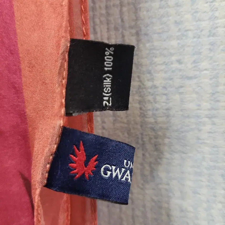 [BUNJANG] Floral Pattern Red Scarf / 플라워 패턴 레드 스카프 실크100%