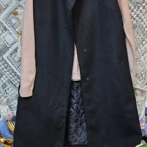 [BUNJANG] Mostyle Black Long Vest Coat / 모스타일검정색 롱 조끼 코트