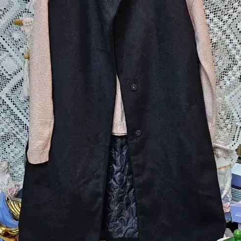 [BUNJANG] Mostyle Black Long Vest Coat / 모스타일검정색 롱 조끼 코트