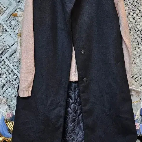 [BUNJANG] Mostyle Black Long Vest Coat / 모스타일검정색 롱 조끼 코트