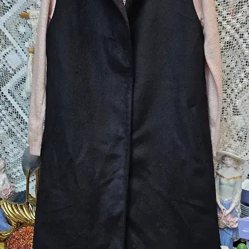 [BUNJANG] Mostyle Black Long Vest Coat / 모스타일검정색 롱 조끼 코트