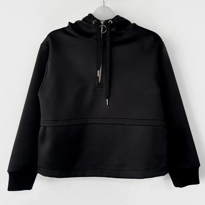 [BUNJANG] Armani Half Zip Hoodie / 알마니 하프 집업 로고 스트링 후디