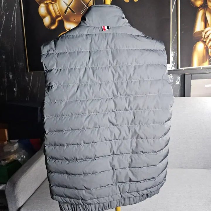 [BUNJANG] Thom Browne 4-Bar Ski Vest (Medium Grey) / [25fw/3size] 톰브라운 사선 패딩 조끼 그래이