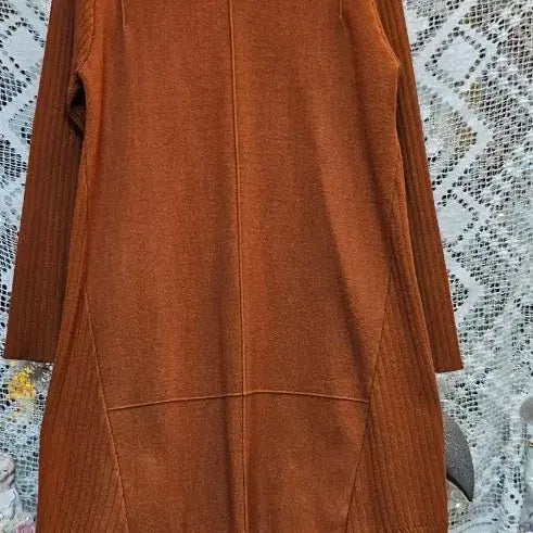[BUNJANG] Knit Pleated Layered Long Dress / 니트 플리츠 레이어드 롱 원피스