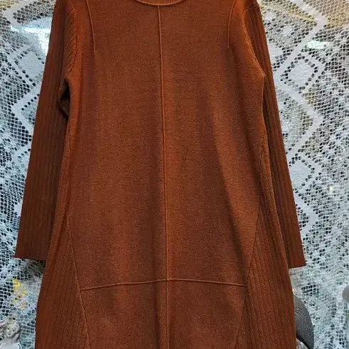 [BUNJANG] Knit Pleated Layered Long Dress / 니트 플리츠 레이어드 롱 원피스