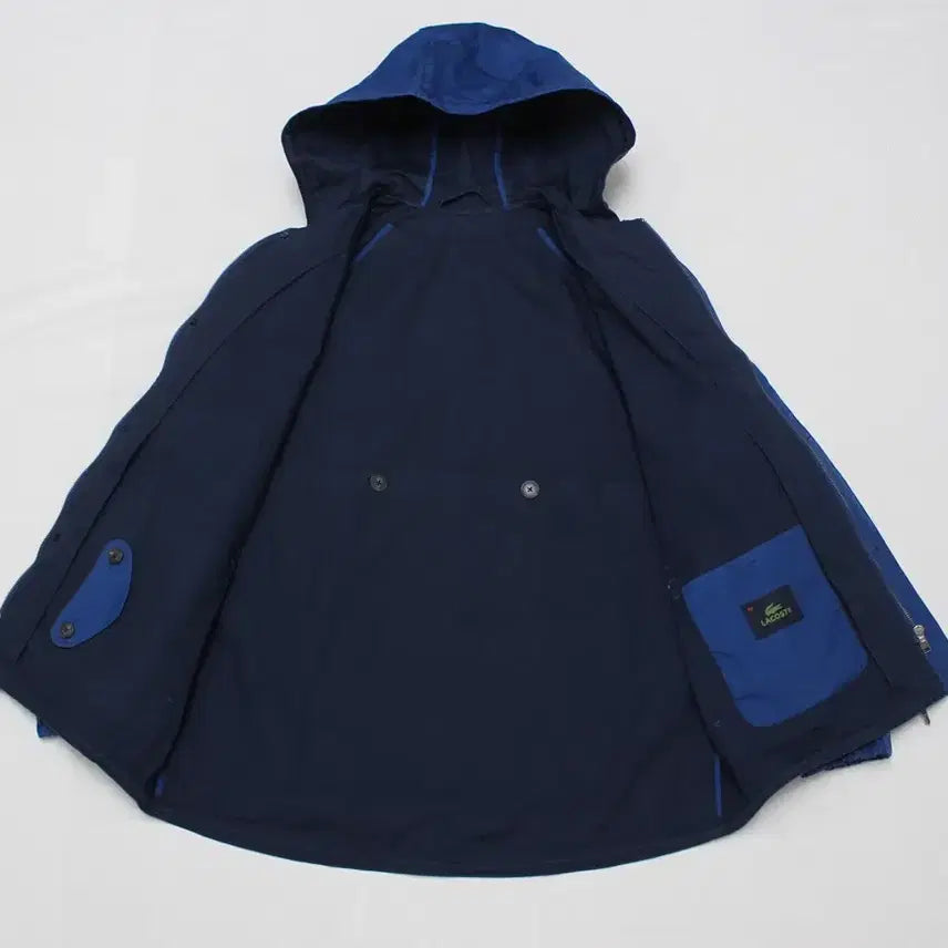 [BUNJANG] Lacoste Men's 100 Navy Hooded Jacket / 라코스테 남성 넉넉 100 춘추 후드 점퍼 자켓/J03