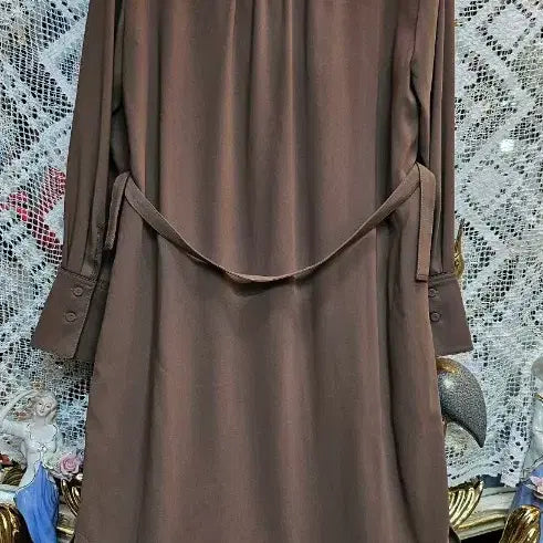 [BUNJANG] Brown Long Shirt Dress / 새상품브라운 롱 셔츠롱 원피스