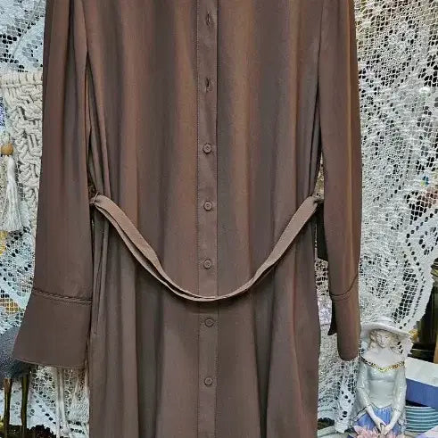 [BUNJANG] Brown Long Shirt Dress / 새상품브라운 롱 셔츠롱 원피스