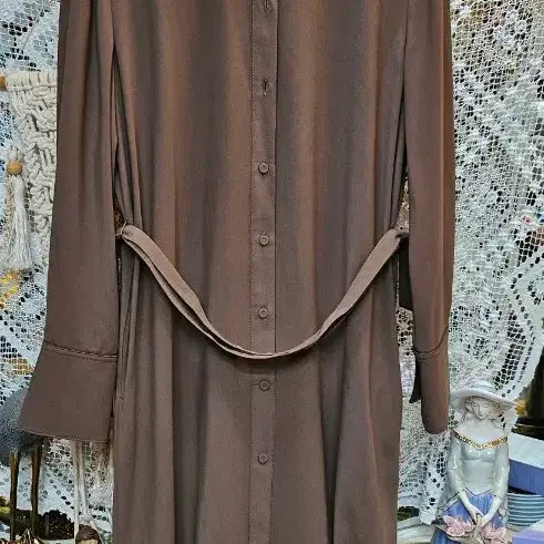 [BUNJANG] Brown Long Shirt Dress / 새상품브라운 롱 셔츠롱 원피스