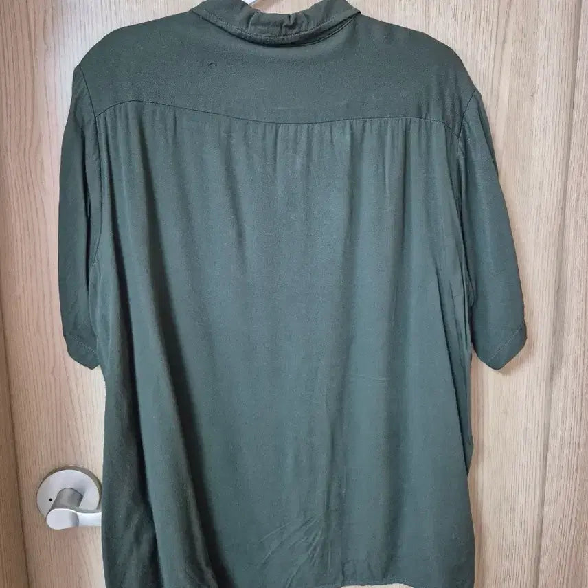 [BUNJANG] Cotton Blend Short Sleeve Shirt / 면 반팔 셔츠 초록/카키색