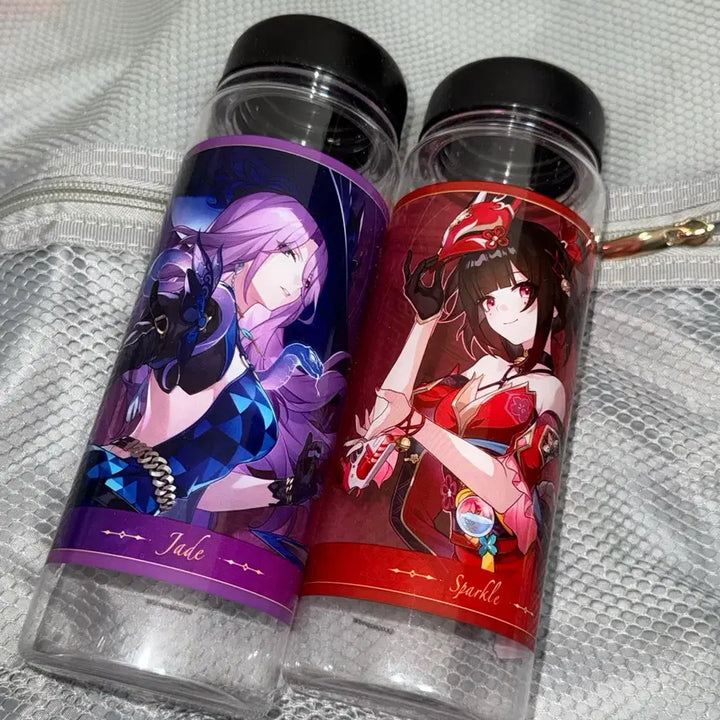 [BUNJANG] Honkai: Star Rail Sushiro Collaboration Jade & Sparkle Bottle Tumbler / [일괄] 붕괴 스타레일 스시로 콜라보 제이드 스파클 보틀 텀블러 미사용