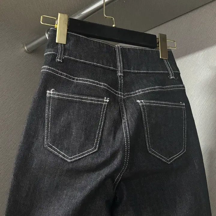 [BUNJANG] Two-Button High-Waist Pants / 투버튼 하이웨스트 바지