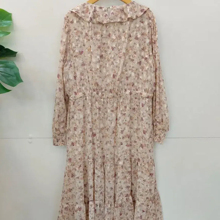 [BUNJANG] O'ZOK Balloon Sleeve Floral Pattern Ruffle Dress / 오조크 벌룬소매 플라워패턴 캉캉원피스 77