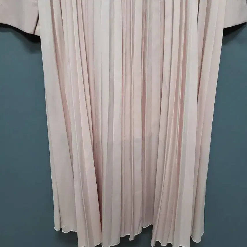 [BUNJANG] Frill Neck Span Pleats Long Dress / 프릴 넥 스판 플리츠 롱 원피스