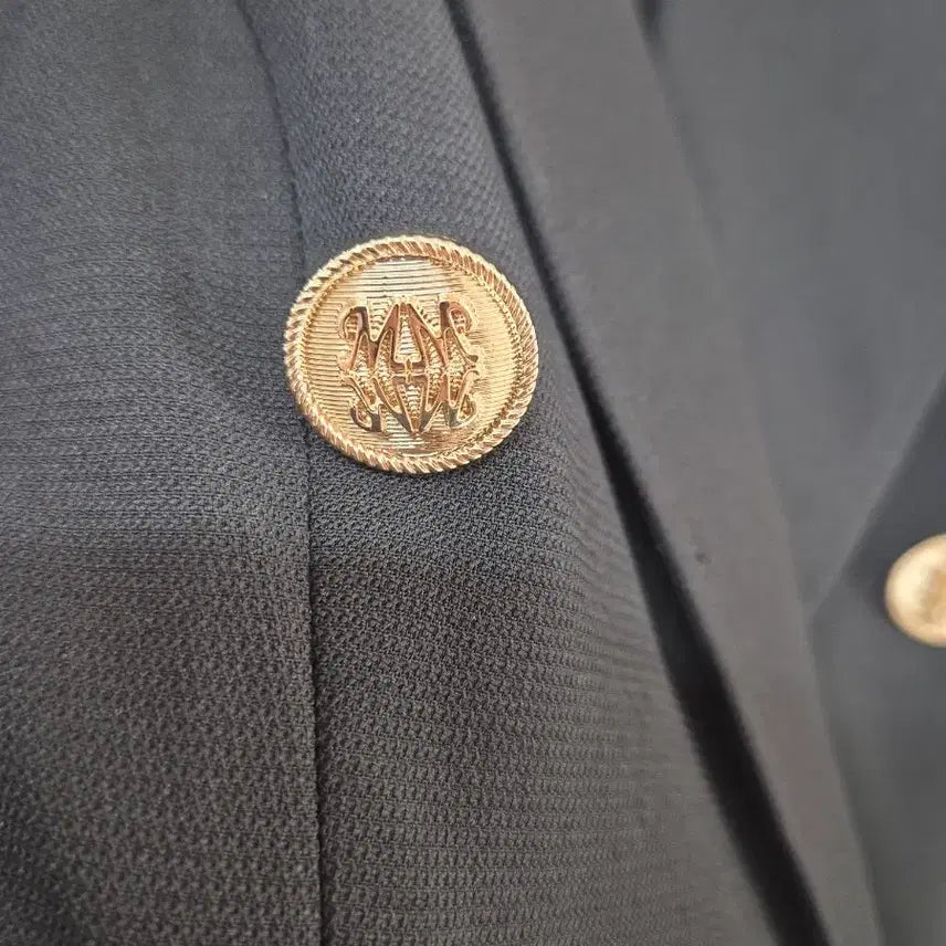 [BUNJANG] Sample Black Gold Button Long Dress / 브랜드 샘플 블랙 금장 버튼 롱원피스