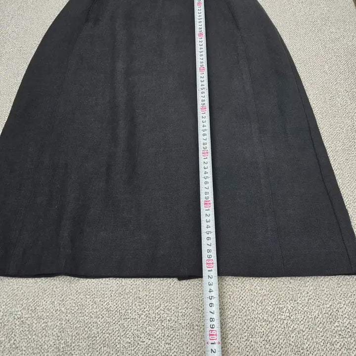 [BUNJANG] 11AM Black A-Line Linen Long Skirt / 0631. 11AM 블랙 A라인 린넨 롱 스커트S