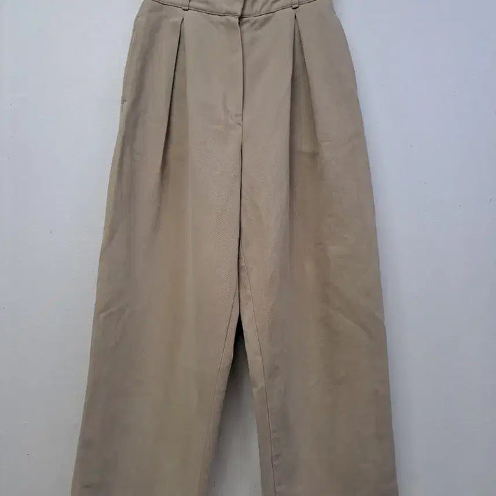 [BUNJANG] Unbranded Beige Cotton Wide Baggy Pants S / 면 와이드 베기팬츠S