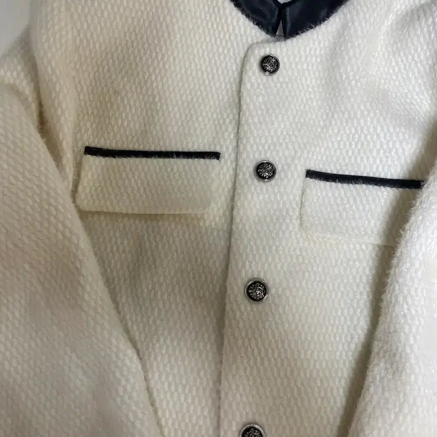 [BUNJANG] Tweed Leather Jacket / 트위드 레더자켓