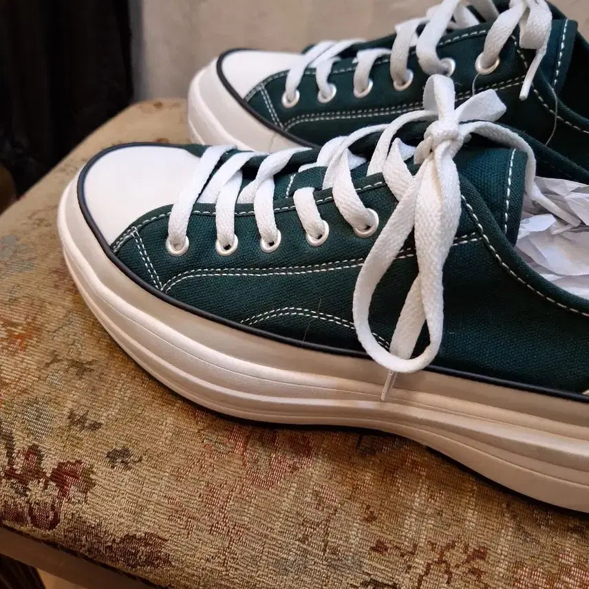 [BUNJANG] SHOOPEN Canvas Sneakers / SHOOPEN 캔버스 스니커즈 그린 / 화이트 운동화