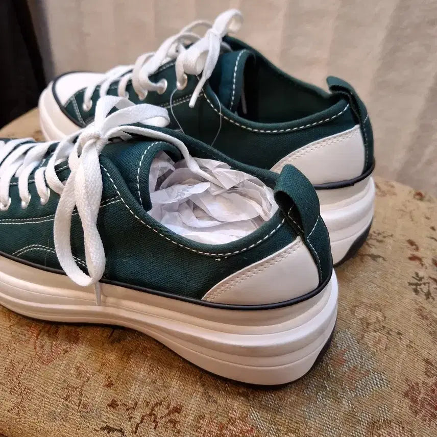 [BUNJANG] SHOOPEN Canvas Sneakers / SHOOPEN 캔버스 스니커즈 그린 / 화이트 운동화