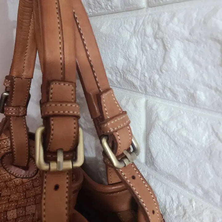 [BUNJANG] Peruzzi Leather Weaving Tote Bag / 이태리 페루찌 가죽 위빙 토트백