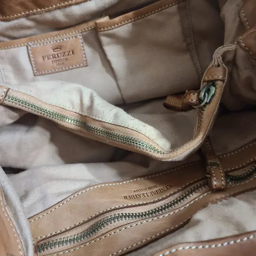 [BUNJANG] Peruzzi Leather Weaving Tote Bag / 이태리 페루찌 가죽 위빙 토트백