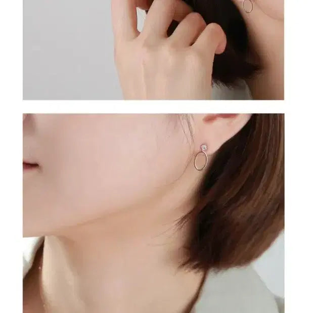 [BUNJANG] JUDY AND PAUL Crystal Jewelry Set / JUDY AND PAUL 글리 오발 크리스탈 로즈골드