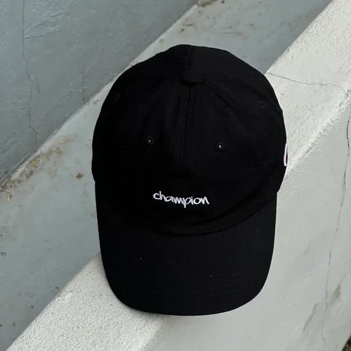 [BUNJANG] Champion Black Ball Cap Hat (Japanese Version) / [F] 챔피온 블랙 볼캡 모자 (일본판)