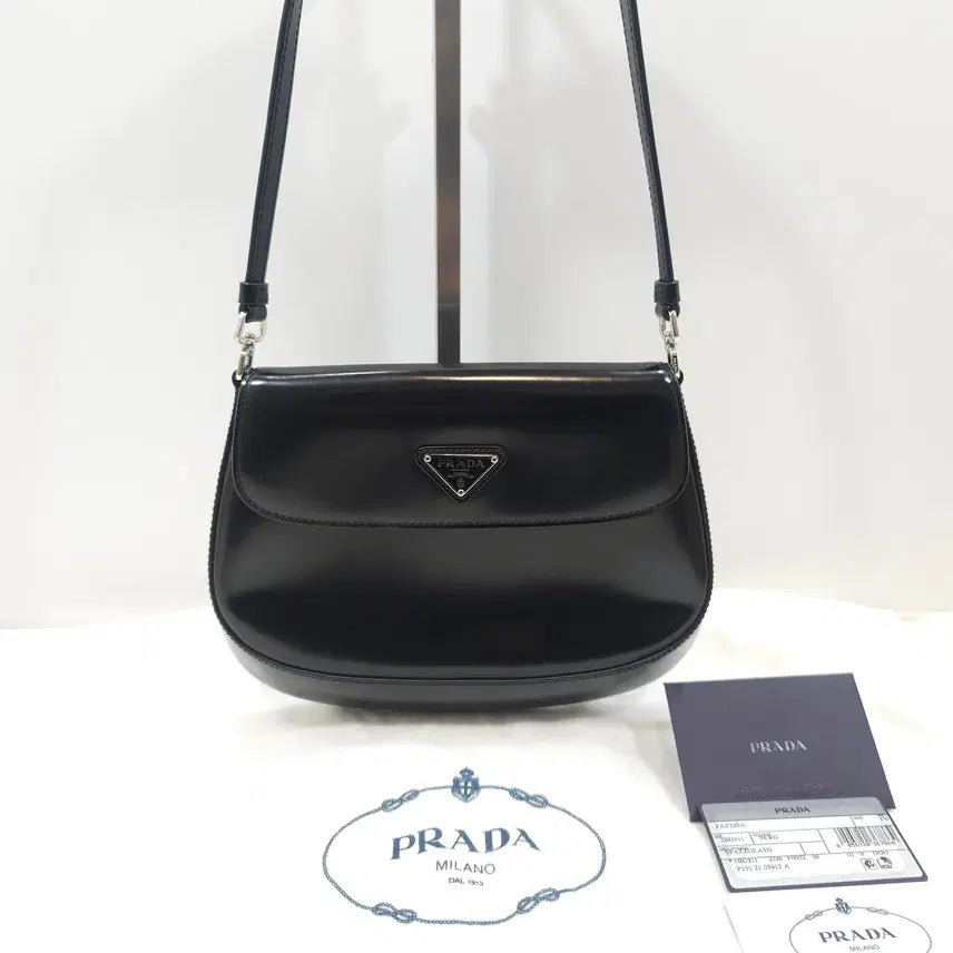 [BUNJANG] Prada Cleo Brushed Leather Flap Shoulder Bag / [정품] 프라다 클레오 브러시드 레더 플랩 숄더백