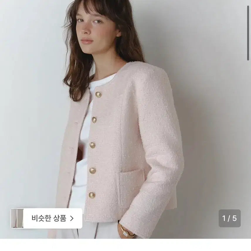 [BUNJANG] Grace Round Neck Tweed Jacket / 어랜 트위드자켓 Grace round neck tweed jacket