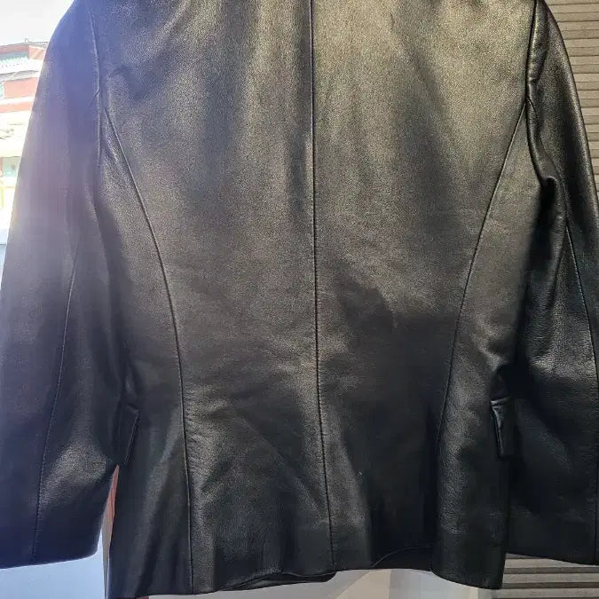 [BUNJANG] ZOOC Black Leather Jacket / ZOOC 블랙 레더 자켓