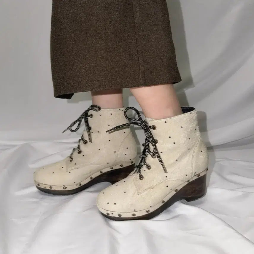 [BUNJANG] Opening Ceremony Calf Hair Wedge Heel Boots / 오프닝세레머니 카프 헤어 웨지힐 부츠
