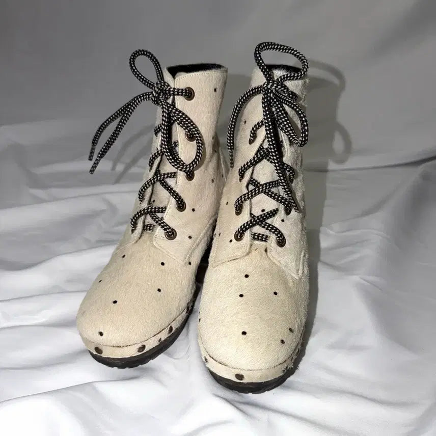 [BUNJANG] Opening Ceremony Calf Hair Wedge Heel Boots / 오프닝세레머니 카프 헤어 웨지힐 부츠