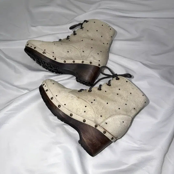 [BUNJANG] Opening Ceremony Calf Hair Wedge Heel Boots / 오프닝세레머니 카프 헤어 웨지힐 부츠